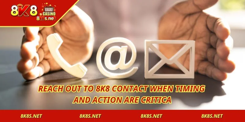 Reach out to 8K8 Contact when timing and action are critical