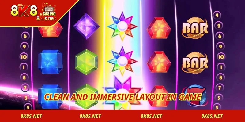 Clean and immersive layout in game