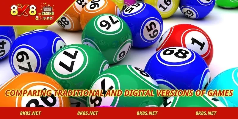 Comparing traditional and digital versions of games
